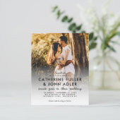 Budget Elegant Chic 2 Photo Wedding Invitation (Staand voorkant)