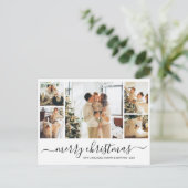 Budget Elegant Collage Kerstfeestdag Briefkaart (Staand voorkant)