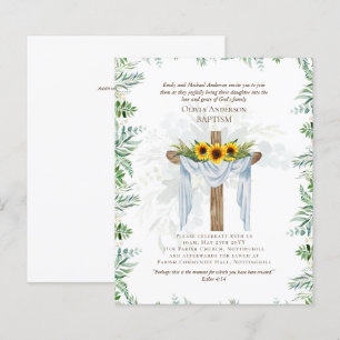 BUDGET ELEGANT DOOP UITNODIGING Groene decor Zonne