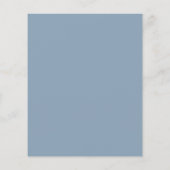 Budget Elegant Dusty Blauw Script Bruiloft Uitnodi (Achterkant)