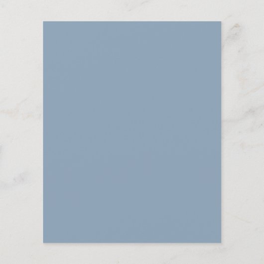 Budget Elegant Dusty Blauw Script Bruiloft Uitnodi (Achterkant)