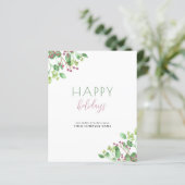 Budget élégant entreprise carte de vacances (Debout devant)