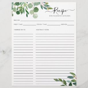 Budget Elegant Eucalyptus laat keukenrecept achter Flyer