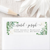 Budget Elegant Eucalyptus Leaves Return Address Etiket (Insitu)