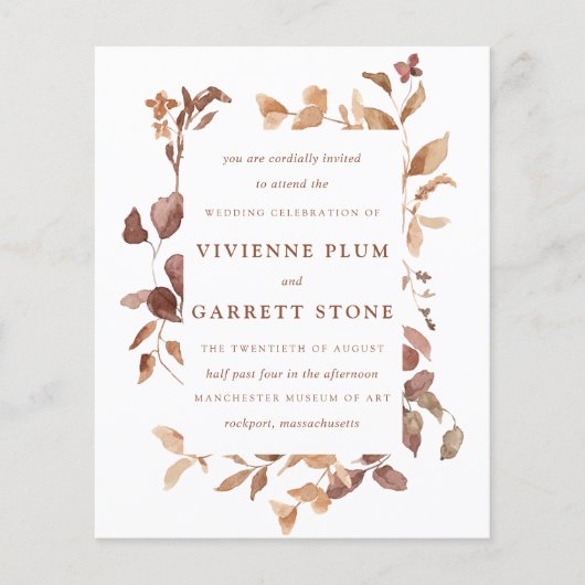 BUDGET Elegant Fall Leaves Weddenation (Voorkant)
