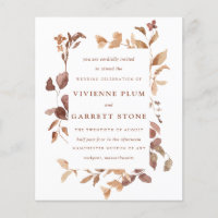 BUDGET Elegant Fall Leaves Weddenation