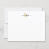 Budget Elegant Feminine Script Monogram Gold
