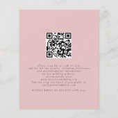 Budget Elegant Florals QR Code Weduwen Uitnodiging (Achterkant)