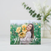 Budget Elegant Foto Afstuderen Uitnodigingen (Staand voorkant)