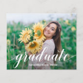 Budget Elegant Foto Afstuderen Uitnodigingen (Voorkant)