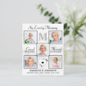 Budget Elegant Foto Collage Sympathie Dank u (Staand voorkant)