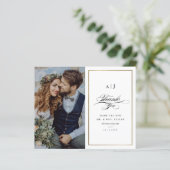 Budget Elegant Gold Photo Weddenschap Hartelijk da (Staand voorkant)