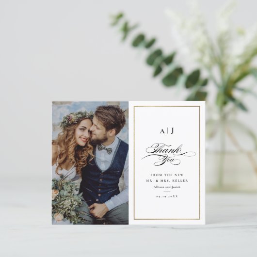 Budget Elegant Gold Photo Weddenschap Hartelijk da (Staand voorkant)