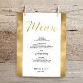 Budget Elegant Gold Scripting Flat Menu Kaart