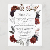 Budget Elegant Halloween Floral Boho Burgundy (Voorkant)