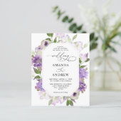 Budget Elegant Lila Flowers Weddenschap (Staand voorkant)