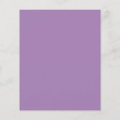 Budget Elegant Minimalist Lavender Flat Menu Kaart (Achterkant)