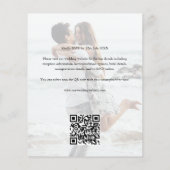 Budget Elegant Minimalist Script Photo Wedding Flyer (Achterkant)