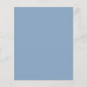Budget Elegant minimalist Stusty Blue Menu Flyer (Achterkant)