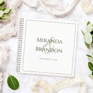 BUDGET Élégant minimaliste Mariage livre d'hôtes