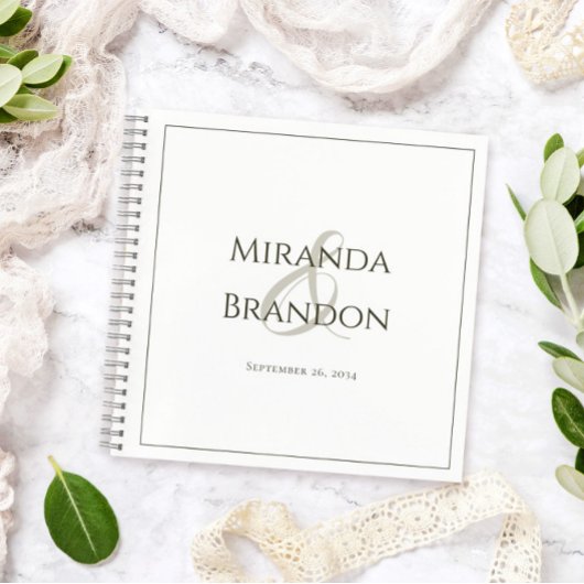 BUDGET Élégant minimaliste Mariage livre d'hôtes