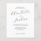 Budget Elegant Minimalistische RSVP QR Code Bruilo (Voorkant)