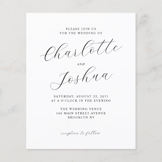 Budget Elegant Minimalistische RSVP QR Code Bruilo (Voorkant)