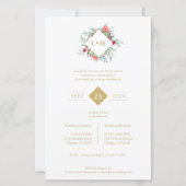 Budget Elegant Modern Initials Floral 2 Photos (Achterkant)