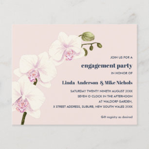 BUDGET Elegant Orchid Branch PInk en marinebruilof