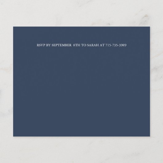 BUDGET Elegant Orchid Branch White Navy bruiloft (Achterkant)