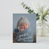 Budget Elegant Photo Collage Birth Announounge (Staand voorkant)