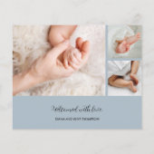 Budget Elegant Photo Collage Birth Announounge (Achterkant)