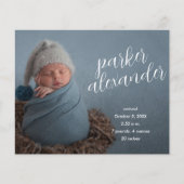 Budget Elegant Photo Collage Birth Announounge (Voorkant)