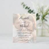 Budget Elegant Photo Overlay Wedding Uitnodiging (Staand voorkant)