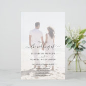 Budget Elegant Photo Wedding Invitation (Staand voorkant)