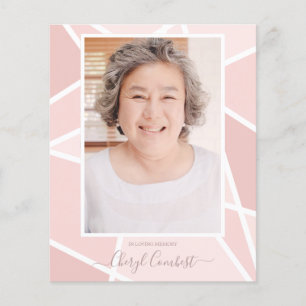 Budget Elegant Pink Abstract Foto Memorial