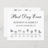 Budget Élégant programme de calendrier du jour de  (Devant / Derrière)