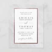Budget Elegant Roos Gold & White Marble Wedding (Voorkant)