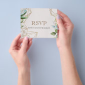 Budget/Elegant/RSVP-kaart. Flyer. Flyer (Hand)