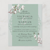 BUDGET Elegant Sage Chinoiserie Weddenschap Flyer (Voorkant)