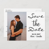 Budget elegant Save the date bruiloft uitnodiginge Aankondigingskaart (Voorkant / Achterkant)
