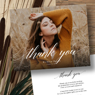 BUDGET Elegant Schrift Moderne Foto Dank Je Wel Flyer
