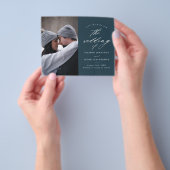 Budget Elegant Script 2 Foto Sla de Datum Op Flyer (Hand)