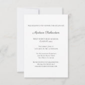 Budget Elegant Script Afstuderen Fotoaankondiging Kaart (Achterkant)