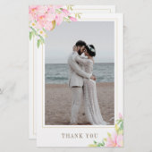 Budget Elegant Script Floral Foto Hartelijk dank (Voorkant / Achterkant)