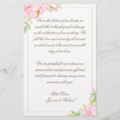 Budget Élégant Script Floral Photo Carte de remerc (Dos)