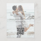 Budget Elegant Script Foto QR Code Bruiloft Flyer (Achterkant)