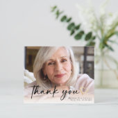 BUDGET Élégant script funéraire Carte de remerciem (Debout devant)