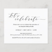 BUDGET Elegant Script Minimalistisch AFSTUDEERDER (Achterkant)