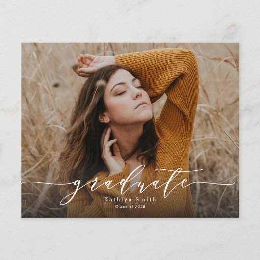 BUDGET Elegant Script Minimalistisch AFSTUDEERDER  (Voorkant)